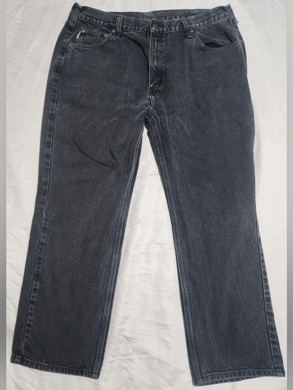 Carhartt Men's Relaxed Fit Jeans Black 40x30 Denim Work Wear Pants Durable